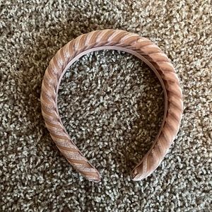 Pink velvet headband